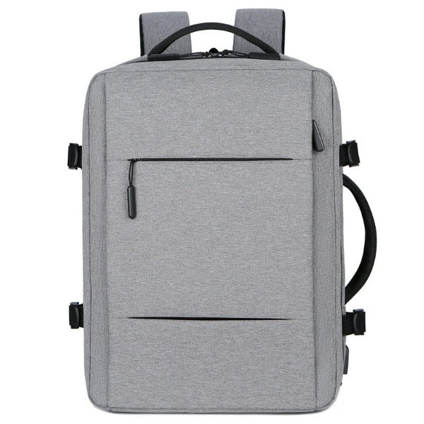Business Backpack Casual Laptop Bag front view of light grey design