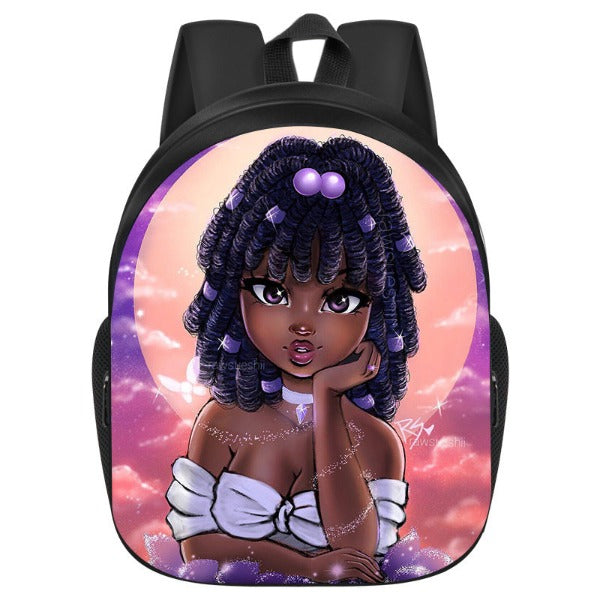 OLOEY 12-INCH African Art Afro Girl Backpacks School Bags Boys Girls Teenage  Students Cosplay Anime bag Student Back-to-School Supplies school bags with  for toddler boys ages 1-2 