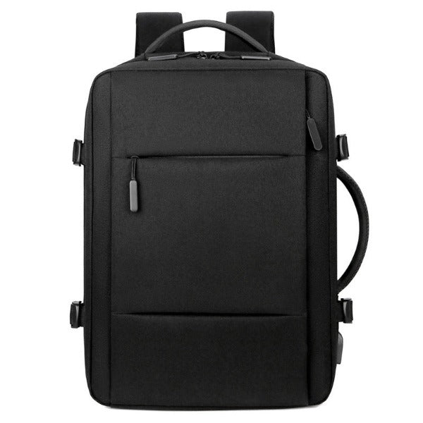Business Backpack Casual Laptop Bag front display of black design