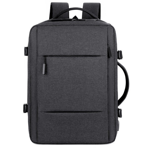 Business Backpack Casual Laptop Bag front view of grey design
